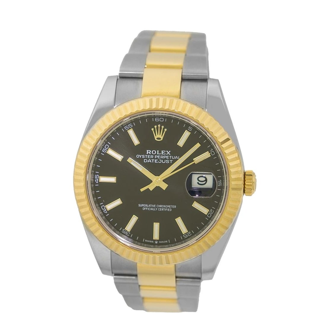 ROLEX STAINLESS STEEL & 18K YELLOW GOLD 41MM ROLEX DATEJUST 126333 WARRANTY 2021 (1 of 2)