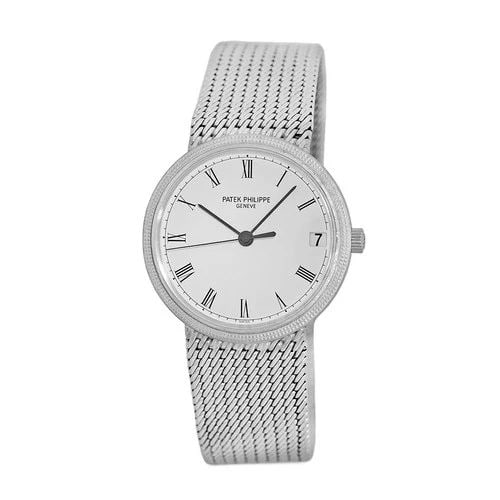 PATEK PHILIPPE 18K WHITE GOLD 33MM CALATRAVA 3802 WARRANTY BOX MINTY (1 of 1)