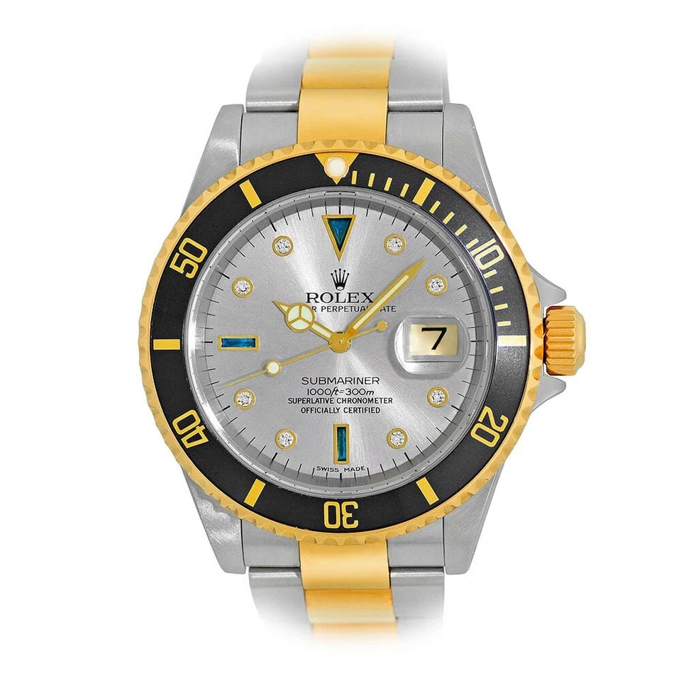 ROLEX STEEL &18K YELLOW GOLD 40MM SUBMARINER SERTI DIAL 16613 BOX WARRANTY MINTY: ROLEX STEEL &18K YELLOW GOLD 40MM SUBMARINER SERTI DIAL 16613 BOX WARRANTY MINTY ROLEX 18K Yellow Gold & Stainless Steel 40mm Submariner Date 16613 Box Warranty Pre-Owned Gent's Stainless Steel & 18K 
