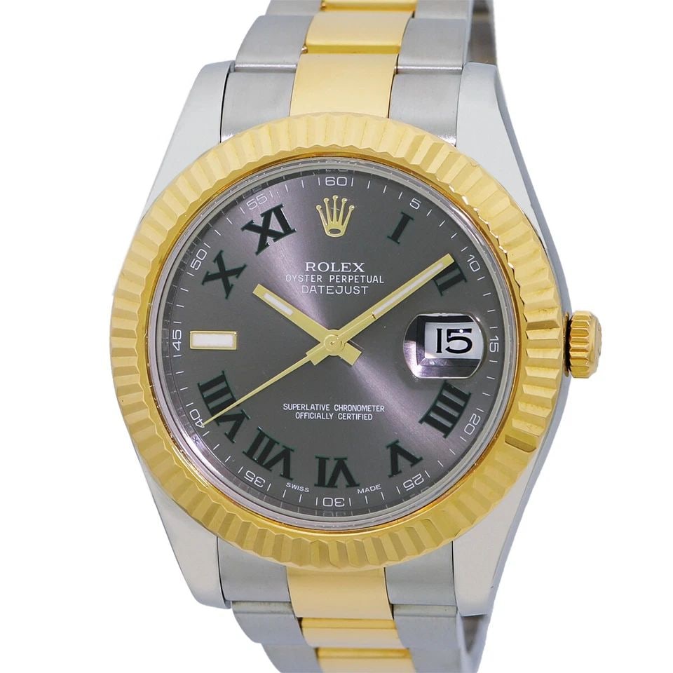 ROLEX STAINLESS STEEL & 18K YELLOW GOLD 41MM DATEJUST 41 116333 BOX WARRANTY: ROLEX STAINLESS STEEL & 18K YELLOW GOLD 41MM DATEJUST 41 116333 BOX WARRANTY ROLEX Stainless Steel & 18K Yellow Gold 41mm Datejust 41 # 116333 Box Warranty Pre-Owned Gent's Stainless Steel & 18K Yello