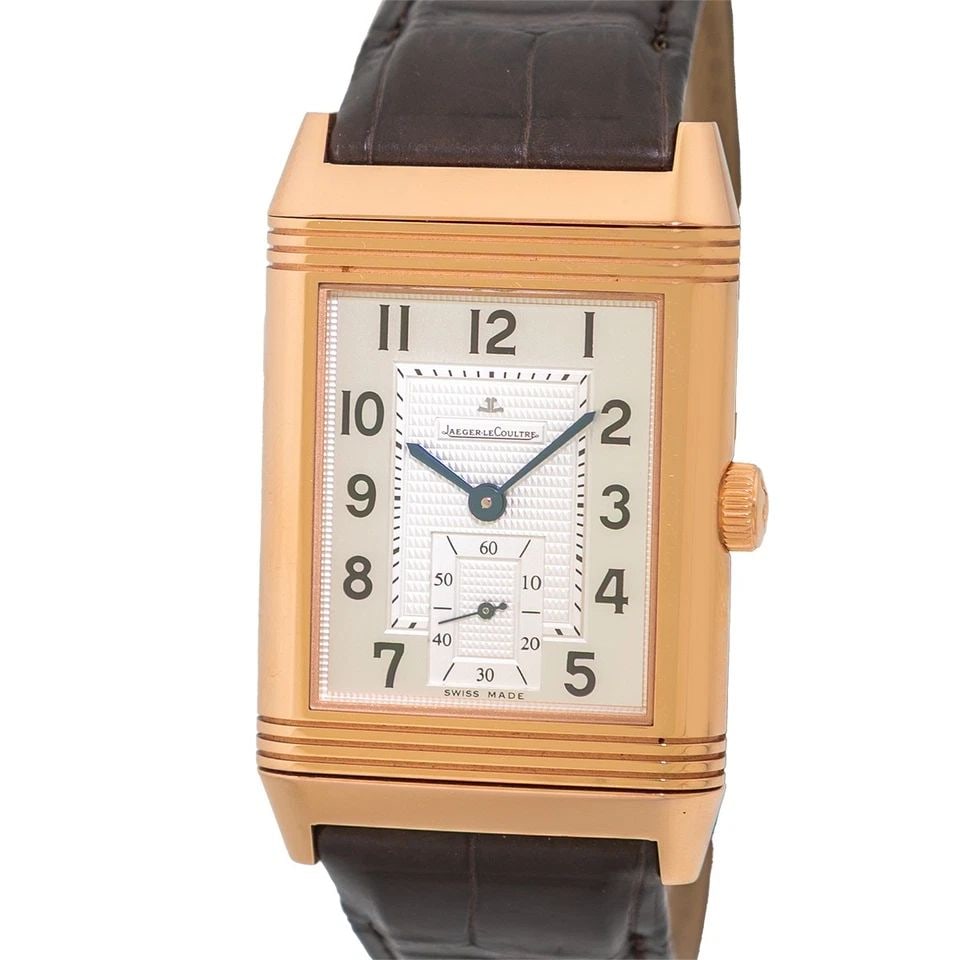 JAEGER LECOULTRE LARGE SIZE 18K ROSE GOLD REVERSO 273.2.04. BOX WARRANTY (1 of 2)
