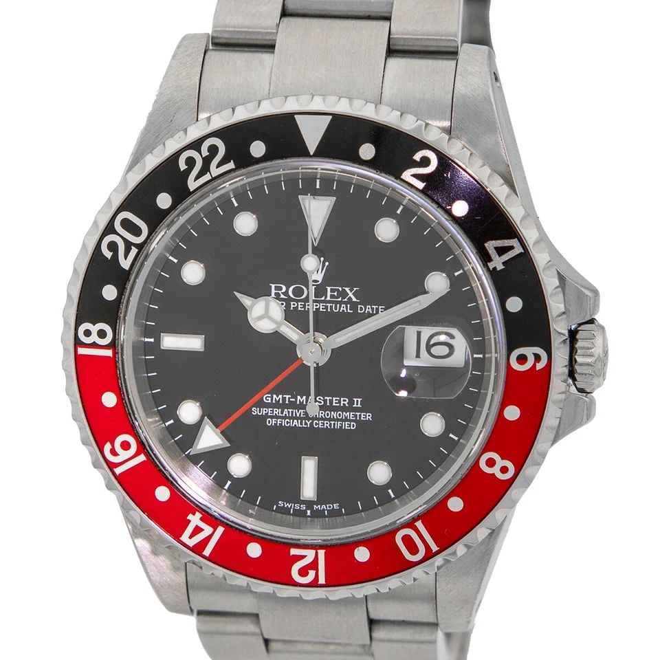 ROLEX STAINLESS STEEL 40MM GMT MASTER II COKE 16710 ORIGINAL WARRANTY BOX MINTY: ROLEX STAINLESS STEEL 40MM GMT MASTER II COKE 16710 ORIGINAL WARRANTY BOX MINTY ROLEX Stainless Steel 40mm GMT Master II Coke 16710 Original Warranty Box MINTY Pre-Owned Gent's Stainless Steel 40mm Ro