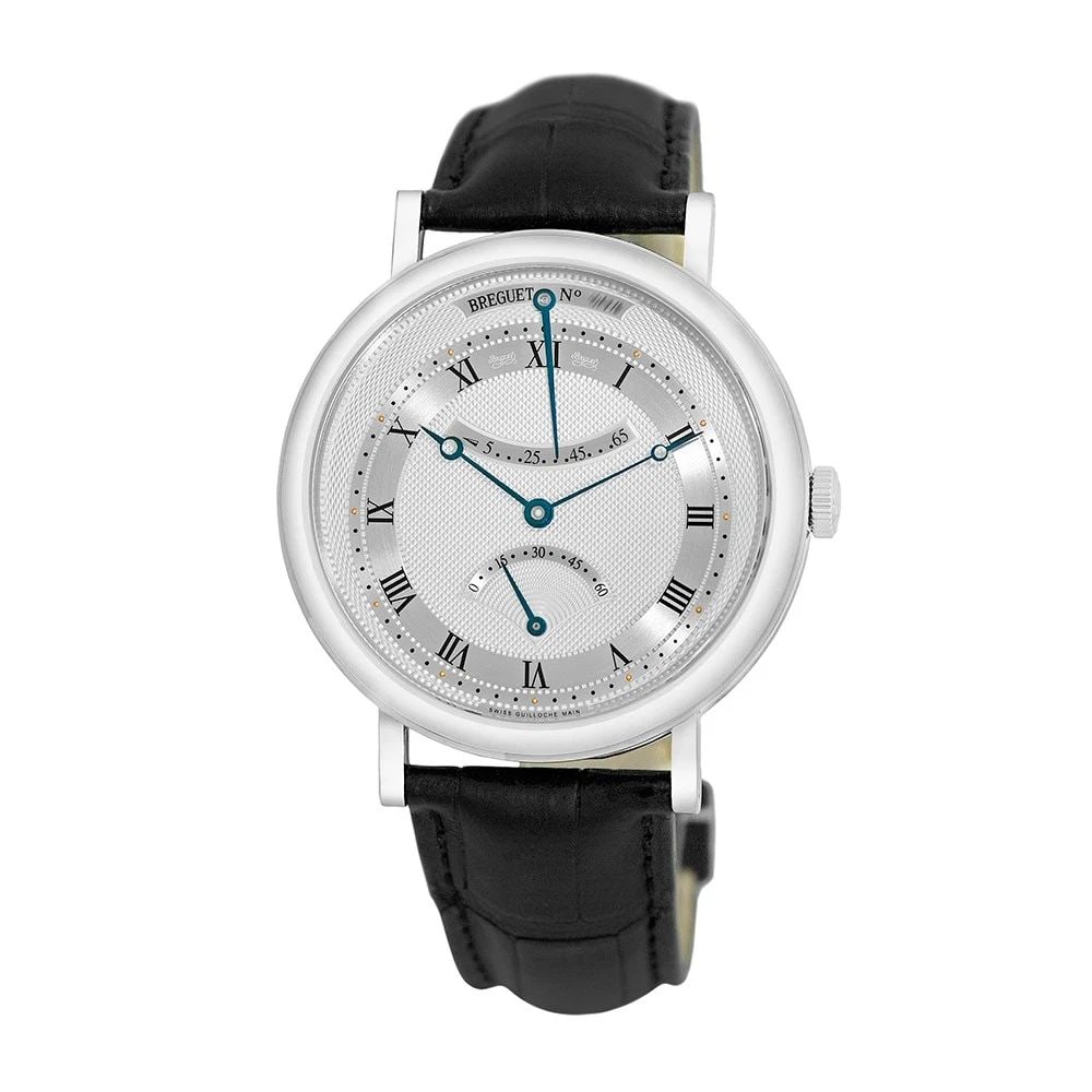 BREGUET 18K WHITE GOLD 39MM CLASSIQUE RETROGRADE 5207BB BOX WARRANTY: BREGUET 18K WHITE GOLD 39MM CLASSIQUE RETROGRADE 5207BB BOX WARRANTY Brand: Breguet Model: Classique Retrograde Seconds Reference No: 5207BB/12/9V6 Gender: Gent’s Movement: Handmade Swiss Automatic 
