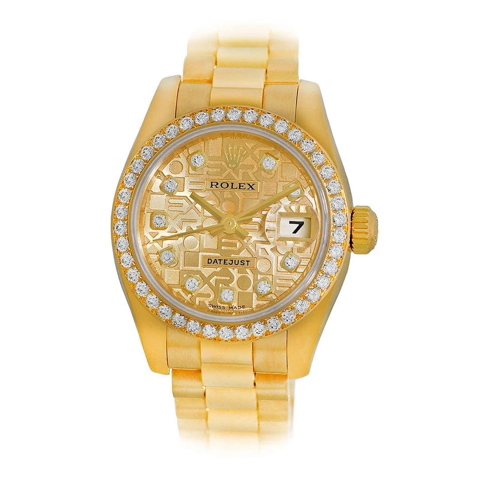ROLEX 18K YELLOW GOLD 26MM FACTORY DIAMOND PRESIDENT 79138 BOX WARRANTY (1 of 2)
