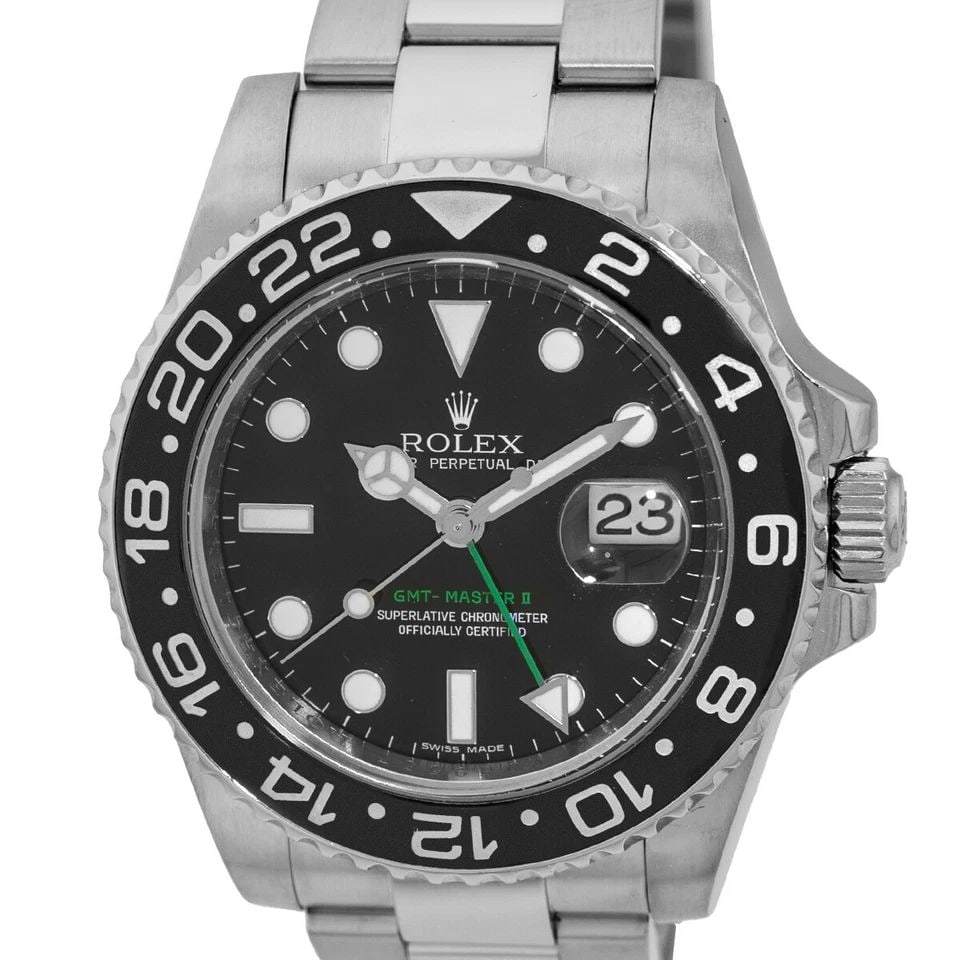 ROLEX STAINLESS STEEL 40MM GMT MASTER II CERAMIC 116710 BOX 2012 WARRANTY MINTY (1 of 2)