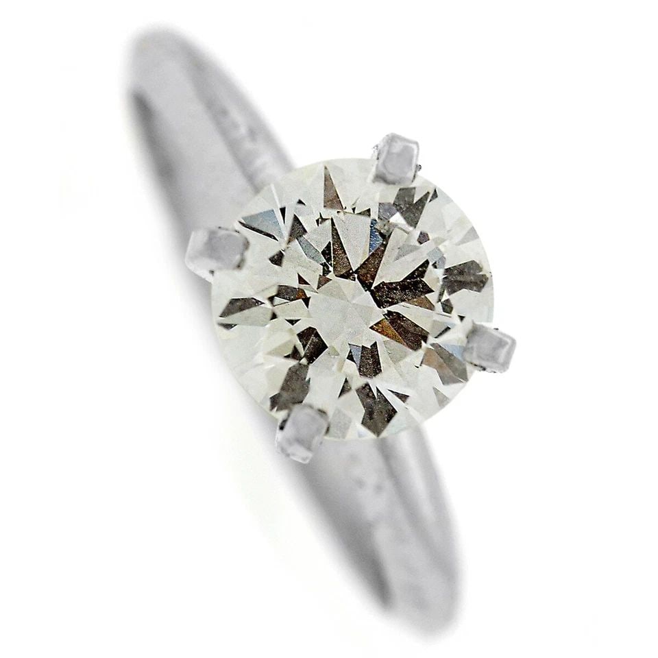 14K WHITE GOLD 1.55 CT ROUND BRILLIANT CUT DIAMOND RING GIA CERTIFIED G, SI-1: 14K WHITE GOLD 1.55 CT ROUND BRILLIANT CUT DIAMOND RING GIA CERTIFIED G, SI-1 14K White Gold 1.55 Carat Round Brilliant Cut Diamond Ring GIA Lab Certified G, SI-1 14K White Gold 1.55 ct Round Brillian