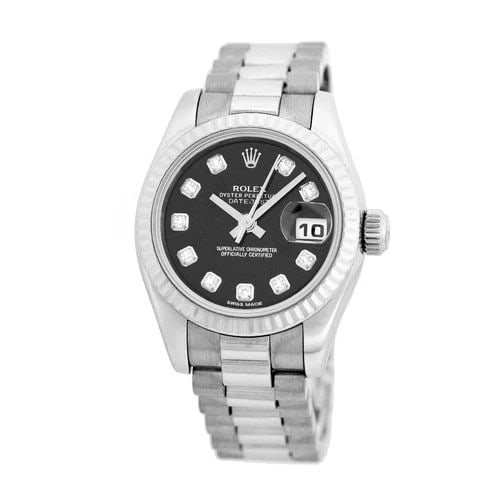 ROLEX 18K WHITE GOLD 26MM PRESIDENT 179179 WARRANTY BOX MINTY (1 of 1)