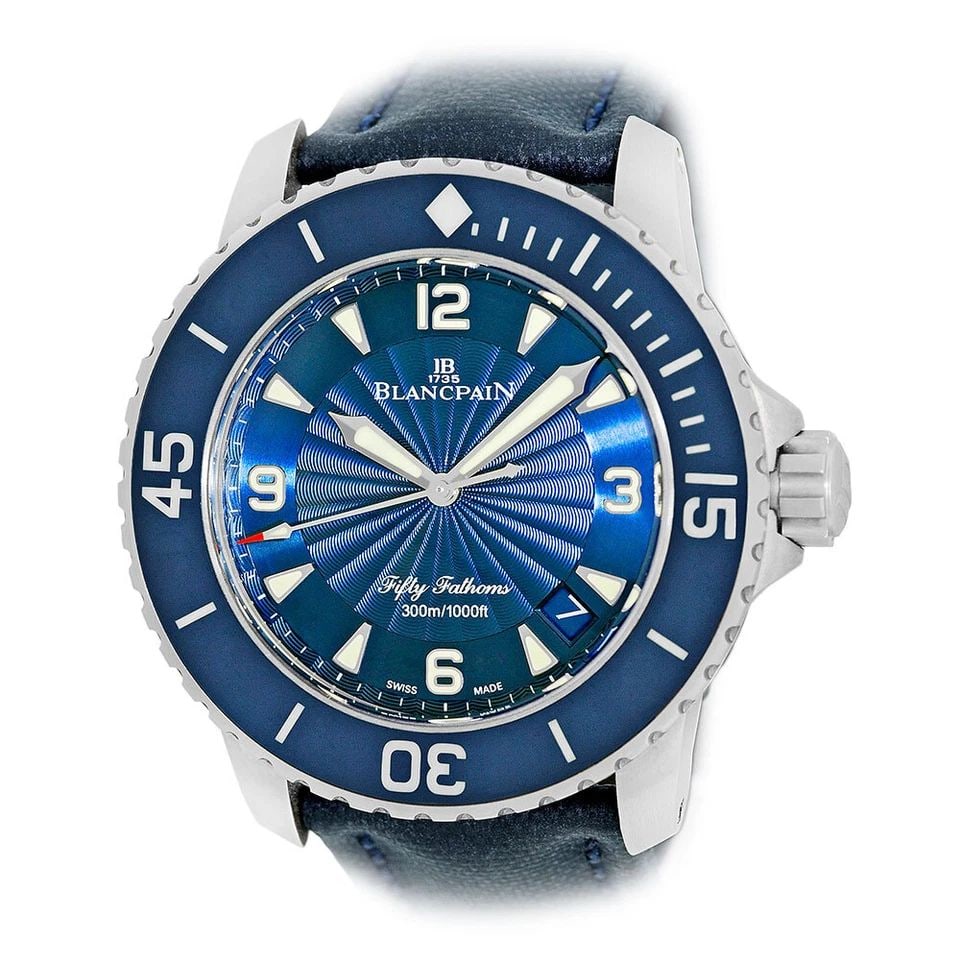 BLANCPAIN STAINLESS STEEL 45MM FIFTY FATHOMS DIVER 5015-1140-52B BOX WARRANTY: BLANCPAIN STAINLESS STEEL 45MM FIFTY FATHOMS DIVER 5015-1140-52B BOX WARRANTY BLANCPAIN Stainless Steel 45mm Fifty Fathoms Diver 5015-1140-52B Box Warranty Gent's Stainless Steel 45mm Blancpain "Fifty