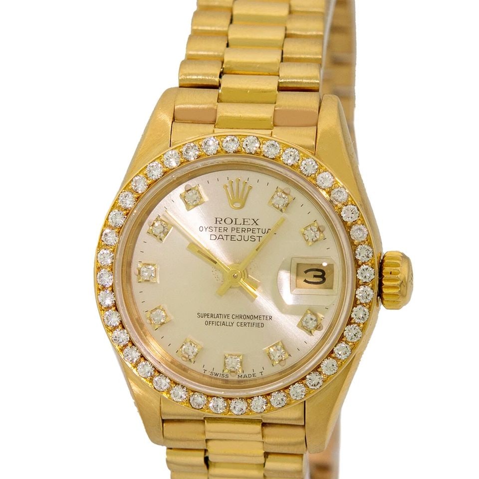 ROLEX 18K YELLOW GOLD FACTORY DIAMOND PRESIDENT 69138 LIFETIMEWARRANTY BOX MINTY: ROLEX 18K YELLOW GOLD FACTORY DIAMOND PRESIDENT 69138 LIFETIMEWARRANTY BOX MINTY ROLEX 26mm 18K Yellow Gold Diamond President 69138 Warranty MINTY ROLEX 26mm 18K Yellow Gold Diamond President 69138 Wa