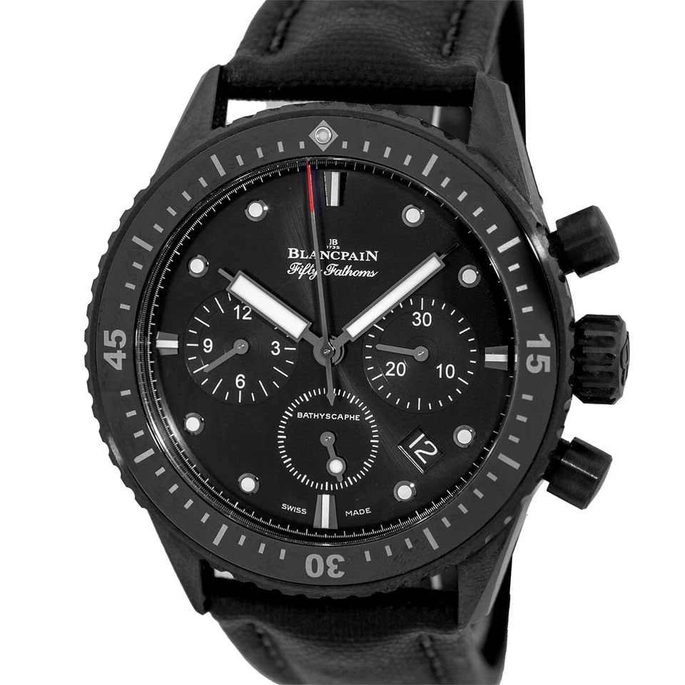 BLANCPAIN CERAMIC FIFTY FATHOMS BATHYSCAPHE CHRONOGRAPH 5200 0130 BOX WARRANTY (1 of 2)