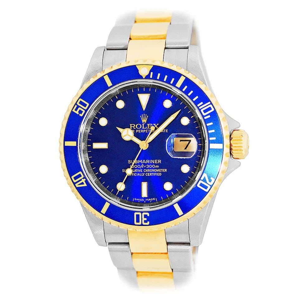 ROLEX STAINLESS STEEL & 18K YELLOW GOLD 40MM SUBMARINER 16613 BOX WARRANTY: ROLEX STAINLESS STEEL & 18K YELLOW GOLD 40MM SUBMARINER 16613T BOX WARRANTY ROLEX Stainless Steel & 18K Yellow Gold 40mm "Submariner" Date 16613T Box Warranty Pre-Owned Gent's Stainless Steel & 18K Ye