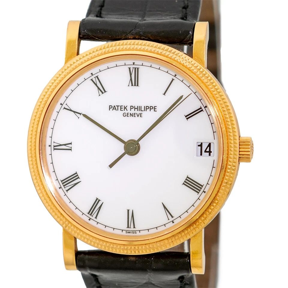 PATEK PHILIPPE 18K YELLOW GOLD 3802 J CALATRAVA LIFETIMEWARRANTY BOX MINTY (1 of 2)