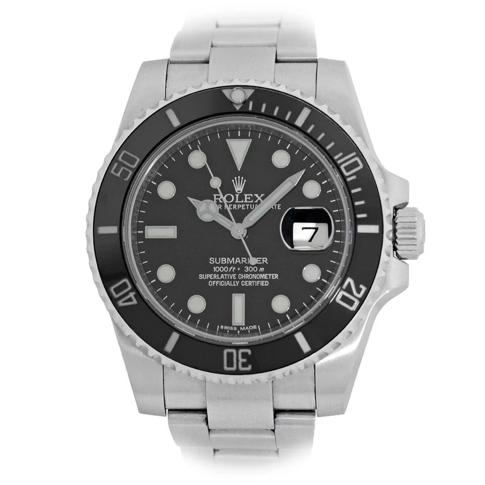 ROLEX STAINLESS STEEL 40MM CERAMIC SUBMARINER DATE 116610 BOX WARRANTY MINTY (1 of 2)