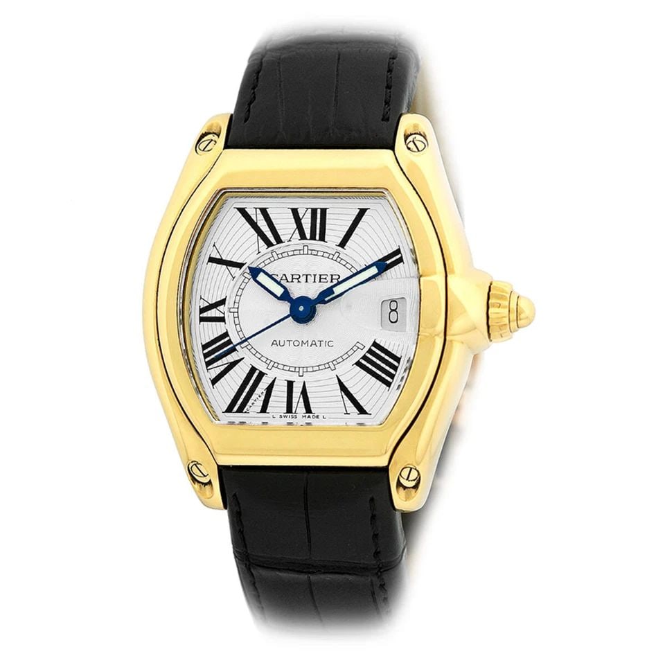 CARTIER 18K YELLOW GOLD ROADSTER 2524 - W62005V2 BOX WARRANTY MINTY: CARTIER 18K YELLOW GOLD ROADSTER 2524 - W62005V2 BOX WARRANTY MINTY CARTIER 18K Yellow Gold Roadster 2524 W62005V2 Box Warranty MINTY Gent's 18K Yellow Gold Cartier "Roadster" Automatic Brand: Cartier
