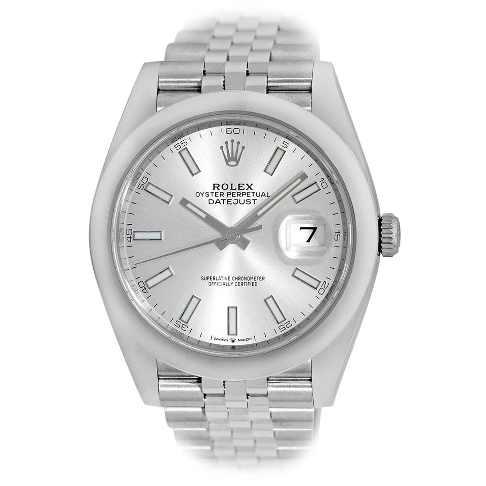 ROLEX STAINLESS STEEL 41MM DATEJUST 41 SILVER DIAL 126300 WARRANTY 2022 NEW: ROLEX STAINLESS STEEL 41MM DATEJUST 41 SILVER DIAL 126300 WARRANTY 2022 NEW ROLEX Stainless Steel 41mm Datejust 41 126300 Warranty 2022 NEW Gent's Stainless Steel 41mm Rolex "Datejust 41" # 126300 Box