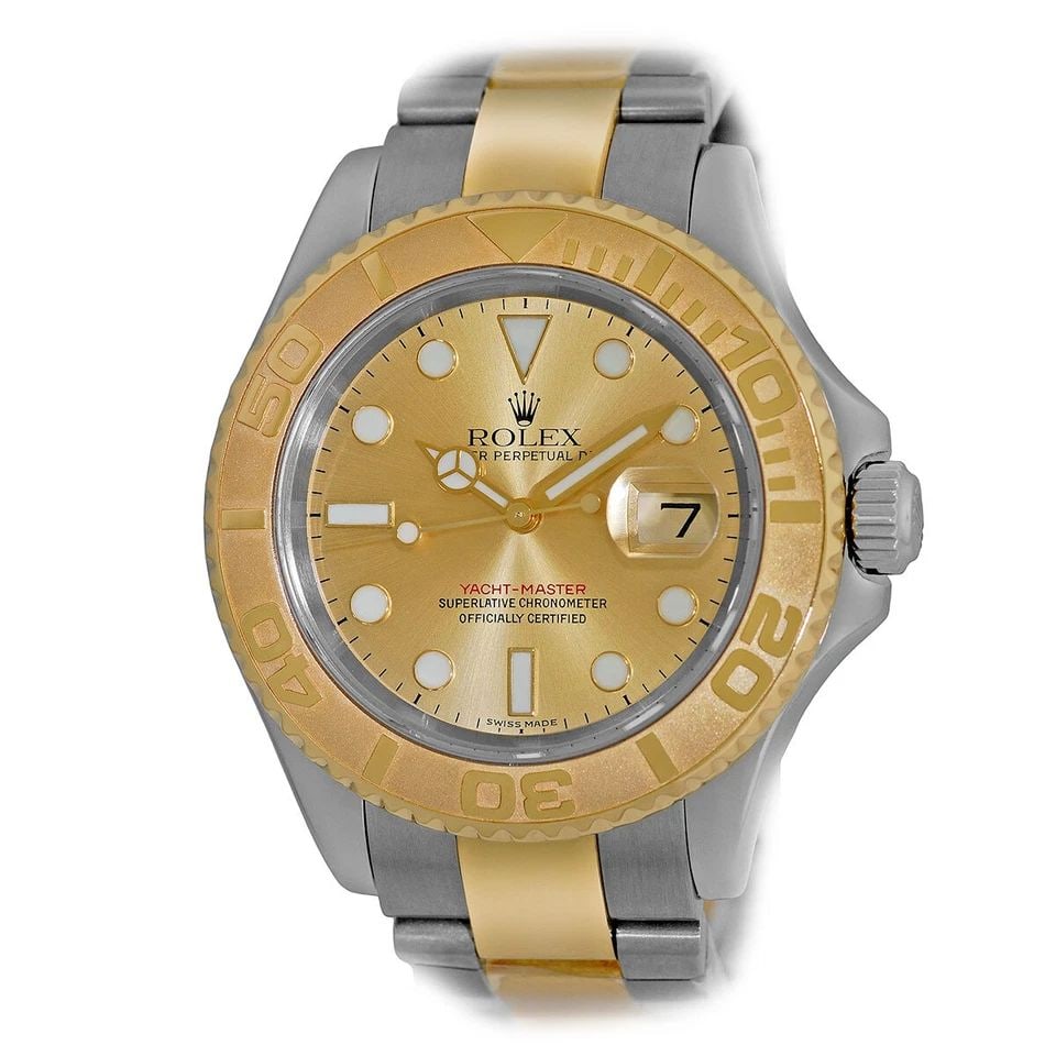 ROLEX STAINLESS & 18K YELLOW GOLD 40MM YACHTMASTER 16623 BOX WARRANTY MINTY: ROLEX Stainless & 18K Yellow Gold 40mm Yacht-Master 16623 Box Warranty MINTY Certified Pre-Owned Gent's Stainless Steel & 18K Yellow Gold 40mm Rolex "Yacht-Master". Item #: CT42764 BRAND Rolex Model: 