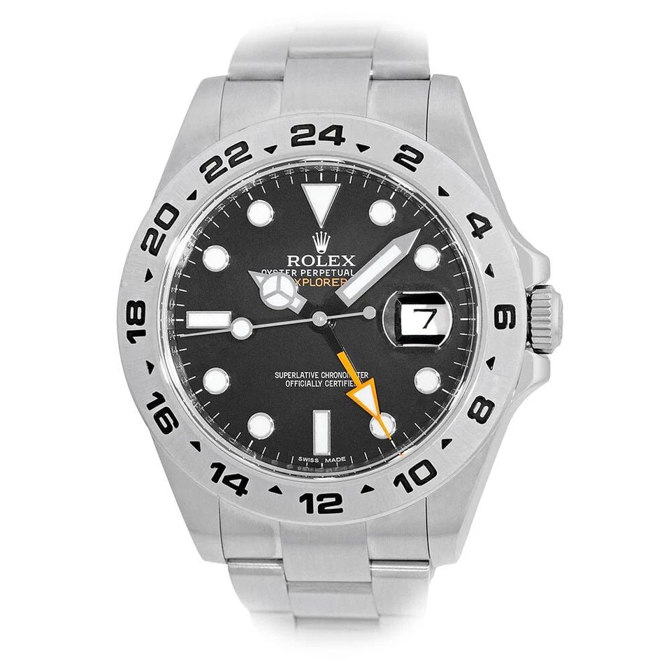 ROLEX STAINLESS STEEL 42MM EXPLORER II BLACK # 216570 WARRANTY CARD MINTY 2019: ROLEX STAINLESS STEEL 42MM EXPLORER II BLACK # 216570 WARRANTY CARD MINTY 2019 ROLEX Stainless Steel 42mm "Explorer II" # 216570 Box Warranty 2019 Certified Pre-Owned Gent's Stainless Steel 42mm Rolex