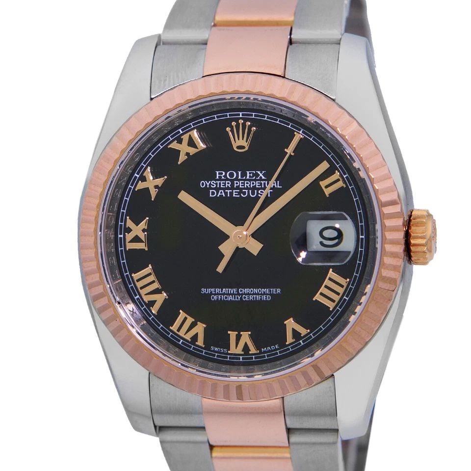 ROLEX STAINLESS STEEL 18K ROSE GOLD 36MM DATEJUST 116231 BOX WARRANTY 2010 MINTY: ROLEX STAINLESS STEEL 18K ROSE GOLD 36MM DATEJUST 116231 BOX WARRANTY 2010 MINTY ROLEX Stainless Steel & 18K Rose Gold 36mm Datejust 116231 box warranty Pre-Owned Gent's Stainless Steel & 18K Rose Gol