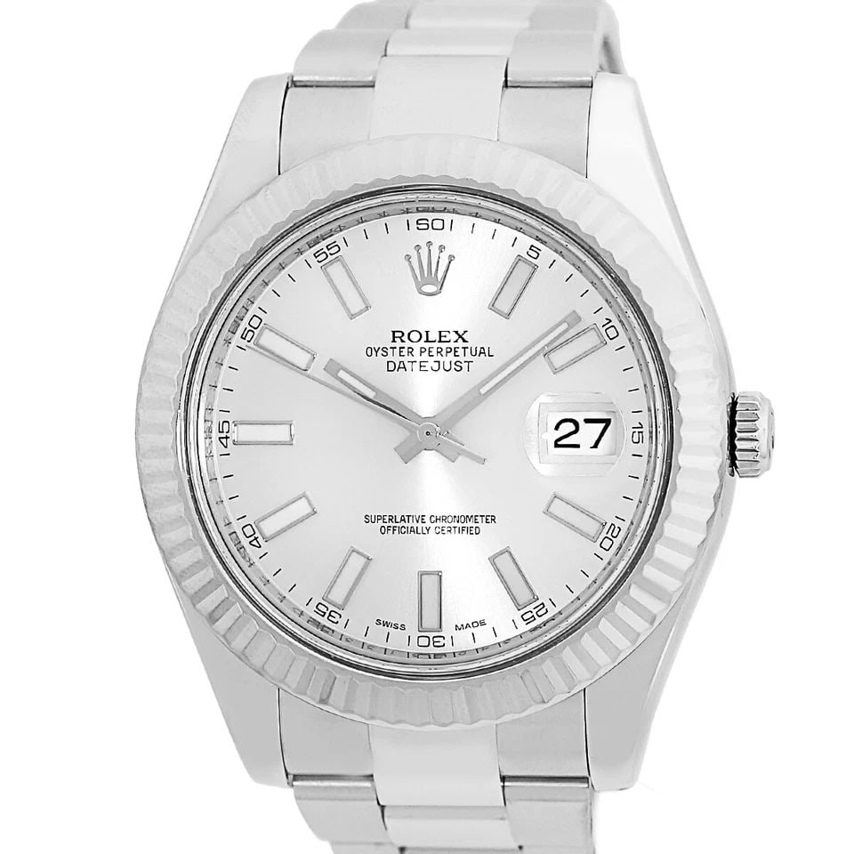 ROLEX STAINLESS STEEL 41MM DATEJUST II 116334 BOX WARRANTY CARD 2014 MINTY: ROLEX STAINLESS STEEL 41MM DATEJUST II 116334 BOX WARRANTY CARD 2014 MINTY ROLEX Stainless Steel 41mm Datejust II 116334 Box Warranty MINTY Certified Pre-Owned Gent's Stainless Steel 41mm Rolex "Datej