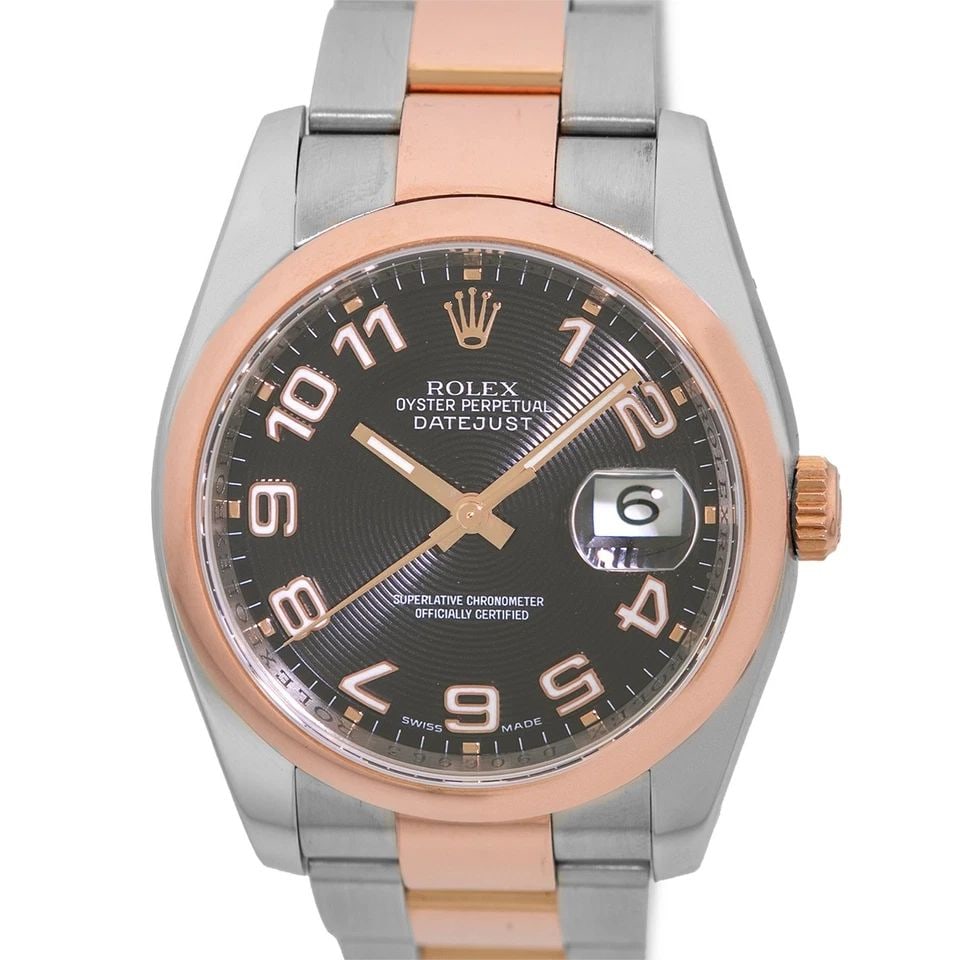 ROLEX GENT'S STAINLESS STEEL & 18K ROSE GOLD DATEJUST 36MM 116201 BOX 2008: ROLEX GENT'S STAINLESS STEEL & 18K ROSE GOLD DATEJUST 36MM 116201 BOX 2008 BRAND: Rolex Model: Datejust Reference No: 116201 Gender: Gent's Movement: Handmade Swiss Chronometer Certified(COSC) Automat