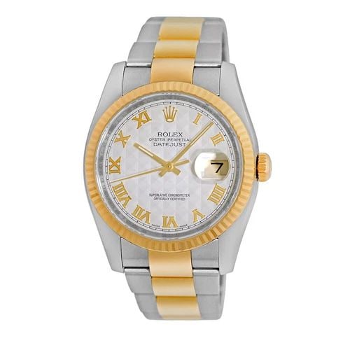 ROLEX STAINLESS STEEL & 18K YELLOW GOLD 36MM DATEJUST 116233 BOX WARRANTY: ROLEX STAINLESS STEEL & 18K YELLOW GOLD 36MM DATEJUST 116233 BOX WARRANTY ROLEX Stainless Steel & 18K Yellow Gold 36mm Datejust 116233 Box Warranty Pre-Owned Gent's Stainless Steel & 18K Yellow Gold 3