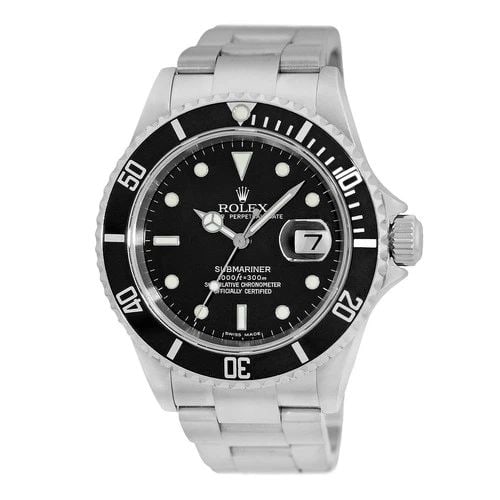 ROLEX STAINLESS STEEL 40MM SUBMARINER DATE 16610 BOX WARRANTY MINTY: ROLEX STAINLESS STEEL 40MM SUBMARINER DATE 16610 BOX WARRANTY MINTY BRAND: Rolex Model: Submariner Reference No: 16610T Case Measurements: Case Diameter: 40mm Case Thickness: 12.5mm Water Resistance: 