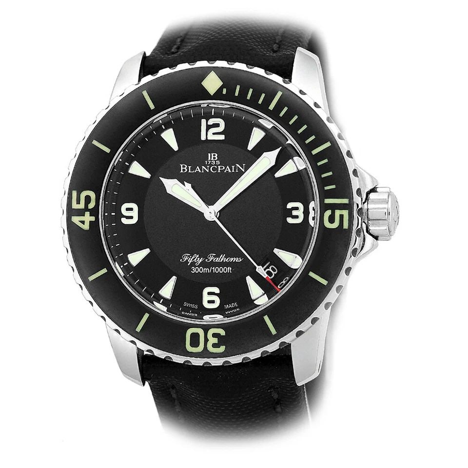 BLANCPAIN STAINLESS STEEL 45MM FIFTY FATHOMS DIVER 5015-1130-52A BOX WARRANTY (1 of 2)