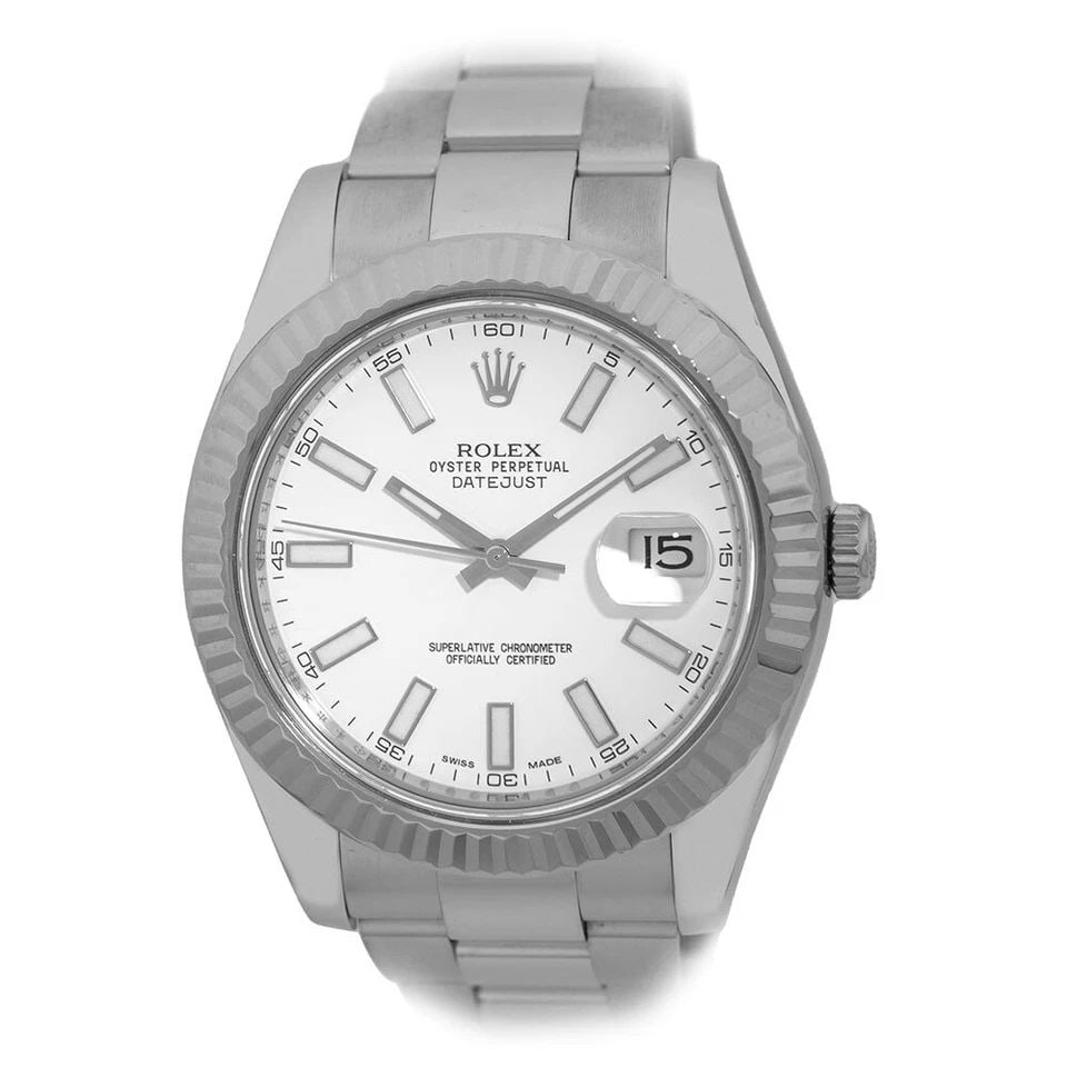ROLEX STAINLESS STEEL 41MM DATEJUST II 116334 BOX WARRANTY MINTY: ROLEX STAINLESS STEEL 41MM DATEJUST II 116334 BOX WARRANTY MINTY ROLEX Stainless Steel 41mm Datejust II 116334 Box Warranty MINTY Pre-Owned Gent's Stainless Steel 41mm Rolex "Datejust II" Brand: Rolex