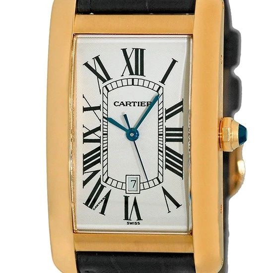 CARTIER MAN'S 18K YELLOW GOLD 27MM TANK AMERICAN W2603156-1740 BOX WARRANTY: CARTIER MAN'S 18K YELLOW GOLD 27MM TANK AMERICAN W2603156-1740 BOX WARRANTY BRAND: Cartier Model: Tank Americaine Reference No: W2603156 - 1740 Gender: Gent’s Movement: Handmade Swiss Automatic Move