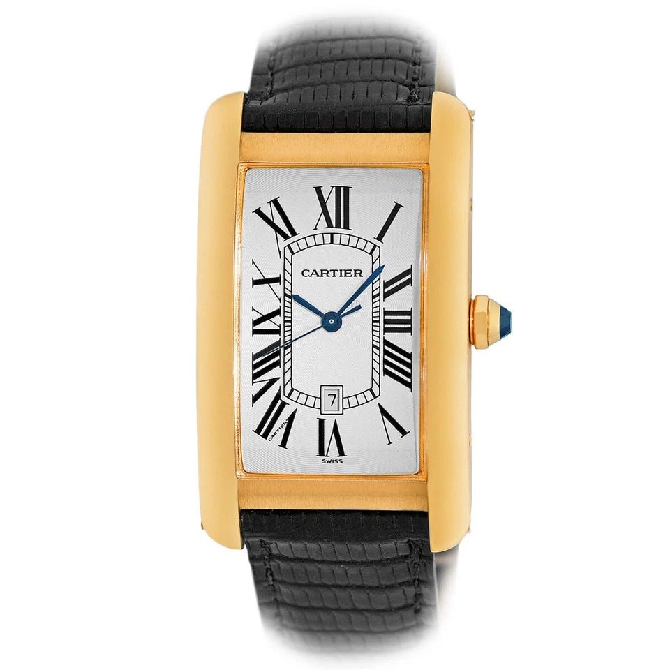 CARTIER MAN'S 18K YELLOW GOLD TANK AMERICAN W2603156 BOX LIFETIME WARRANTY MINTY: CARTIER MAN'S 18K YELLOW GOLD TANK AMERICAN W2603156 BOX LIFETIME WARRANTY MINTY CARTIER 18K Yellow Gold 28mm Tank Américaine W2603156 Box Warranty MINTY Gent's 18K Yellow Gold 27mm Cartier "Tank Am�