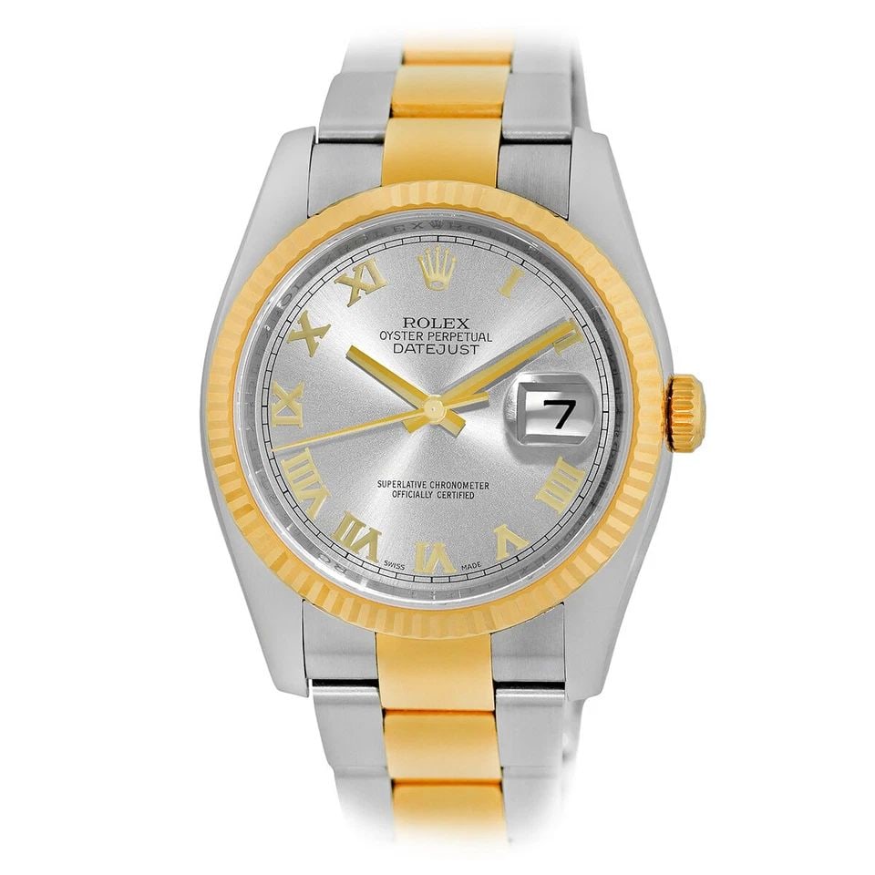 ROLEX STAINLESS STEEL & 18K YELLOW GOLD 36MM DATEJUST 116233 BOX WARRANTY MINTY: ROLEX STAINLESS STEEL & 18K YELLOW GOLD 36MM DATEJUST 116233 BOX WARRANTY MINTY ROLEX Stainless Steel & 18K Yellow Gold 36mm "Datejust" 116233 Box Waranty Pre-Owned Gent's Stainless Steel & 18K Yellow