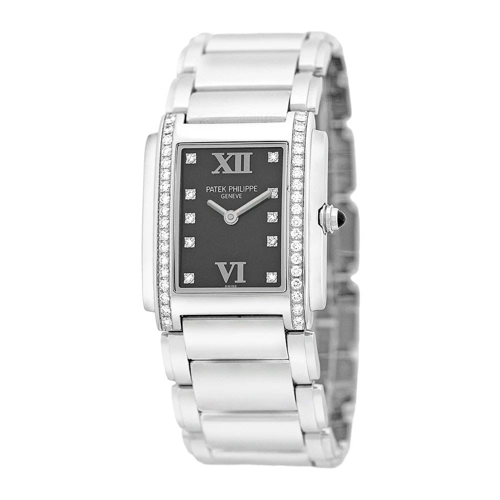PATEK PHILIPPE STAINLESS STEEL DIAMOND TWENTY-FOUR 4910/10A BOX WARRANTY MINTY (1 of 2)