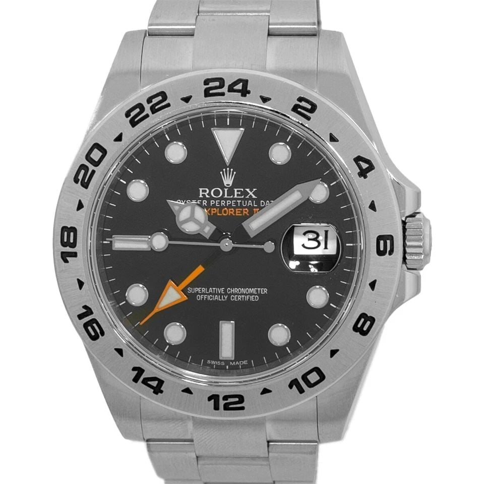 ROLEX STAINLESS STEEL 42MM EXPLORER II 216570 BLACK DIAL BOX WARRANTY MINTY: ROLEX STAINLESS STEEL 42MM EXPLORER II 216570 BLACK DIAL BOX WARRANTY MINTY ROLEX Stainless Steel 42mm Explorer II 216570 Black Dial Box Warranty Pre-Owned Gent's Stainless Steel 42mm Rolex "Explorer 