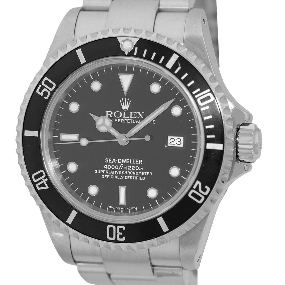 ROLEX STAINLESS STEEL 40MM SEA DWELLER DATE 16600 T BOX LIFETIME WARRANTY MINTY: ROLEX STAINLESS STEEL 40MM SEA DWELLER DATE 16600 T BOX LIFETIME WARRANTY MINTY Brand: Rolex Model: Sea-Dweller Date Reference No: 16600T Case Measurements: Case Diameter: 40mm Case Thickness: 14.7mm 