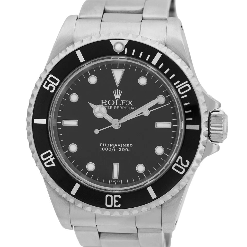 ROLEX STAINLESS STEEL 40MM SUBMARINER NON-DATE 14060 BOX WARRANTY MINTY: ROLEX STAINLESS STEEL 40MM SUBMARINER NON-DATE 14060 BOX WARRANTY MINTY ROLEX Stainless Steel 40mm Submariner Non-Date 14060 Box Warranty MINTY Pre-Owned Gent's Stainless Steel 40mm Rolex "Submariner"