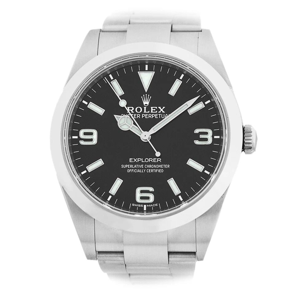 ROLEX STAINLESS STEEL 39MM EXPLORER I 214270 BOX LIFETIME WARRANTY MINTY 2019: ROLEX STAINLESS STEEL 39MM EXPLORER I 214270 BOX LIFETIME WARRANTY MINTY 2019 ROLEX Stainless Steel 39mm Explorer I Box Warranty Pre-Owned Gent's Stainless Steel 39mm Rolex "Explorer I" Brand: Rolex M
