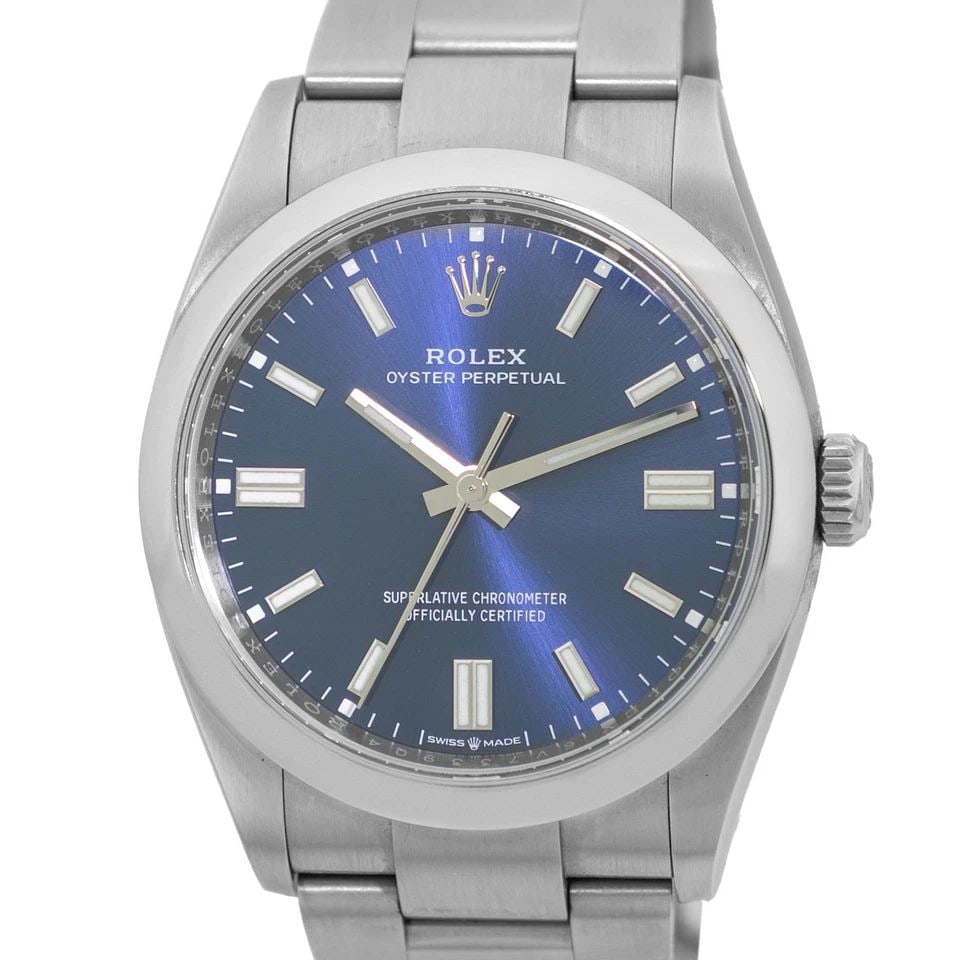 ROLEX STAINLESS STEEL 36MM OYSTER PERPETUAL BLUE DIAL 126000 BOX WARRANTY 2021: ROLEX Stainless Steel 36mm Oyster Perpetual Blue Dial Non-Date 126000 Gent's Stainless Steel 36mm Rolex "Oyster Perpetual" Non-Date 126000 Item #: CDC072528 BRAND Rolex Model: Oyster Perpetual Referen