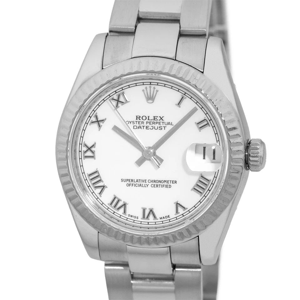 ROLEX MIDSIZE STAINLESS STEEL 31MM DATEJUST W/G 178274 BOX WARRANTY 2010: ROLEX MIDSIZE STAINLESS STEEL 31MM DATEJUST W/G 178274 BOX WARRANTY 2010 MINTY ROLEX Midsize Stainless Steel 31mm Datejust 178274 Box Warranty 2010 Pre-Owned Stainless Steel 31mm Rolex Datejust Brand:
