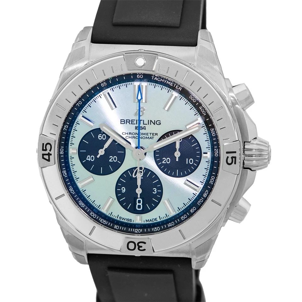 BREITLING STAINLESS STEEL & PLATINUM 42MM CHRONOMAT B01 42 CHRONOGRAPH PB0134 (1 of 2)