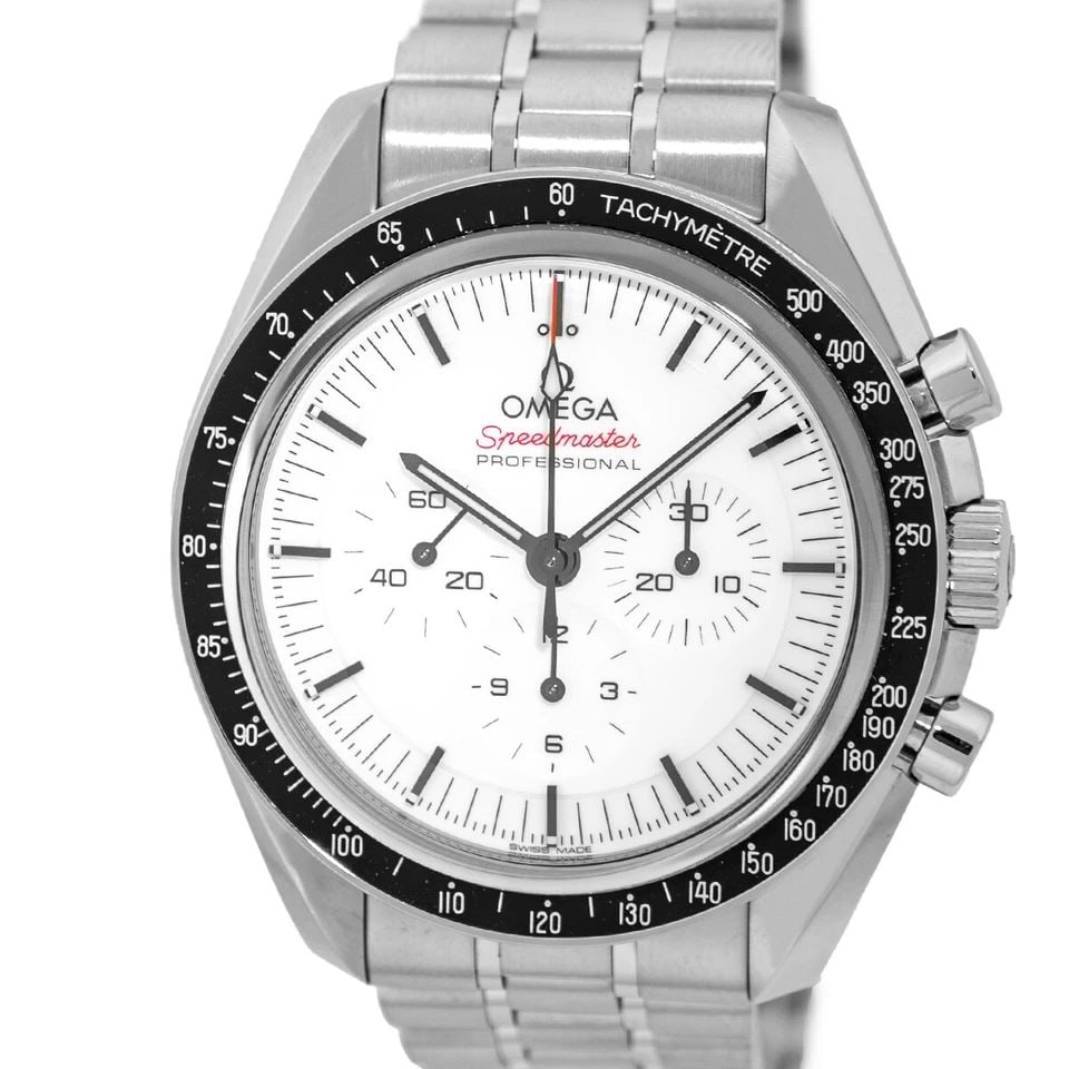 OMEGA STAINLESS STEEL 42MM WHITE SPEEDMASTER MOONWATCH 310.30.42.50.04.001 2025 (1 of 2)
