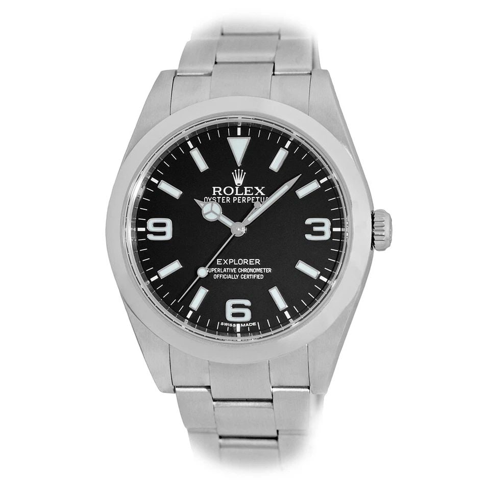 ROLEX STAINLESS STEEL 39MM EXPLORER I BOX LIFETIME WARRANTY 214270 BOX WARRANTY (1 of 2)