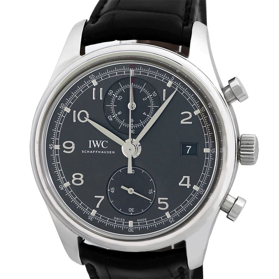 IWC STAINLESS STEEL PORTUGUESE 3904 CHRONOGRAPH IW390404 BOX 2015WARRANTY MINTY (1 of 2)
