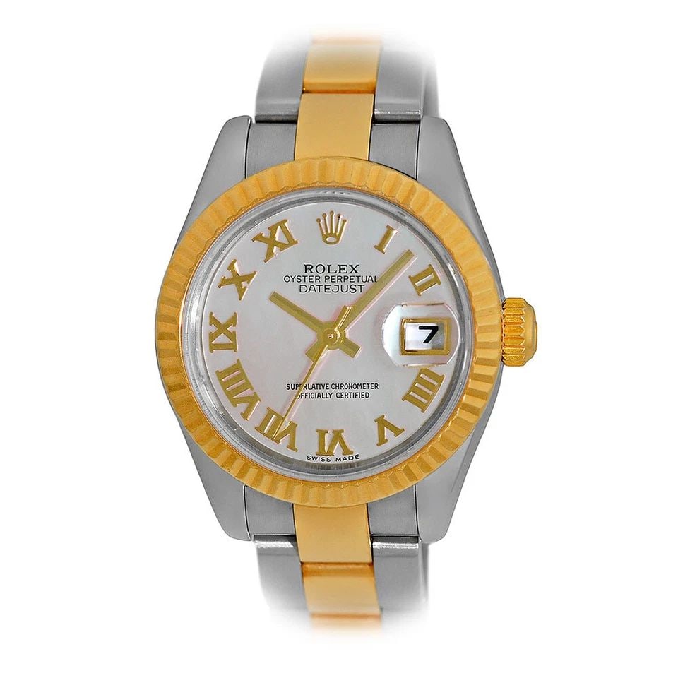ROLEX STAINLESS STEEL & 18K YELLOW GOLD 26MM MOP DATEJUST 79173 BOX WARRANTY: ROLEX STAINLESS STEEL & 18K YELLOW GOLD 26MM DATEJUST 79173 BOX WARRANTY ROLEX Stainless Steel & 18K Yellow Gold 26mm Datejust 79173 Box Warranty Pre-Owned Lady's Stainless Steel & 18K Yellow Gold 26m