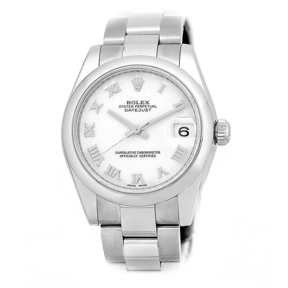 ROLEX STAINLESS STEEL 31MM DATEJUST 178240 WHITE DIAL BOX WARRANTY 2016 MINTY: ROLEX STAINLESS STEEL 31MM DATEJUST 178240 WHITE DIAL BOX WARRANTY 2016 MINTY BRAND: Rolex Model: Datejust Reference No: 178240 Gender: Unisex Movement: Handmade Swiss Chronometer Certified (COSC) Aut