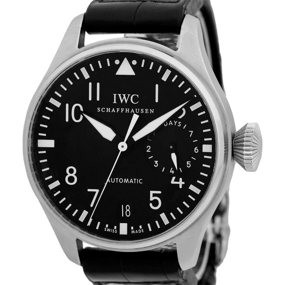 IWC STAINLESS STEEL 46MM 7 DAY POWER RESERVE BIG PILOT IW 5004 BOX WARRANTY: IWC STAINLESS STEEL 46MM 7 DAY POWER RESERVE BIG PILOT IW 5004 BOX WARRANTY IWC Stainless Steel 46mm "Big Pilot" 7 Days Power Reserve Date # IW 5004 Box Warranty Gent's Stainless Steel IWC "Big Pilot"