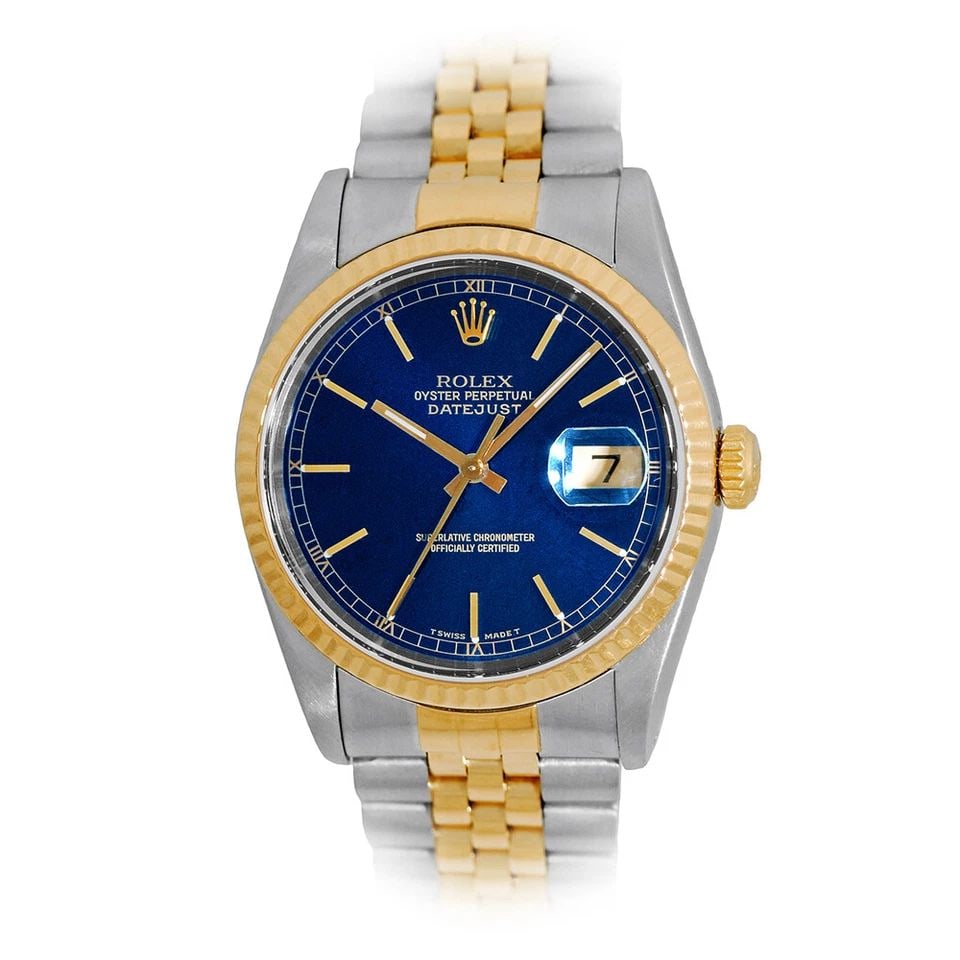 ROLEX STAINLESS STEEL & 18K YELLOW GOLD 36MM DATEJUST 16233 BOX WARRANTY: ROLEX STAINLESS STEEL & 18K YELLOW GOLD 36MM DATEJUST 16233 BOX WARRANTY ROLEX Stainless Steel & 18K Yellow Gold 36mm "Datejust" 16233 Box Waranty Pre-Owned Gent's Stainless Steel & 18K Yellow Gold 36