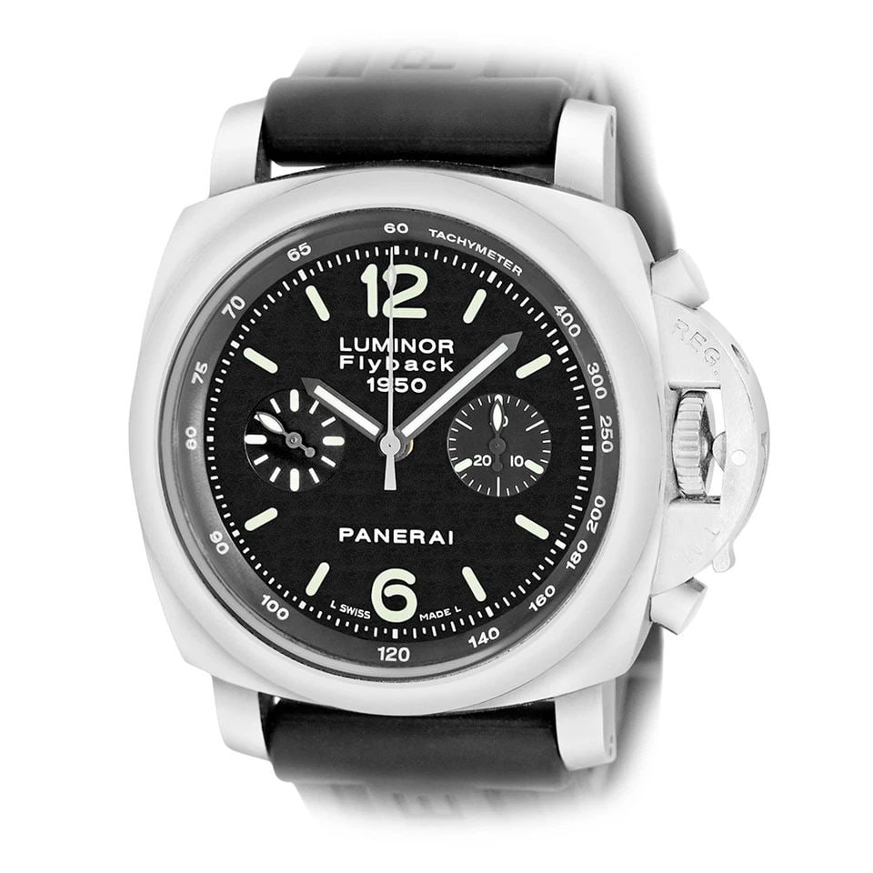 PANERAI STAINLESS STEEL 44MM PAM 00212 LUMINOR 1950 FLYBACK WARRANTY BOX (1 of 2)