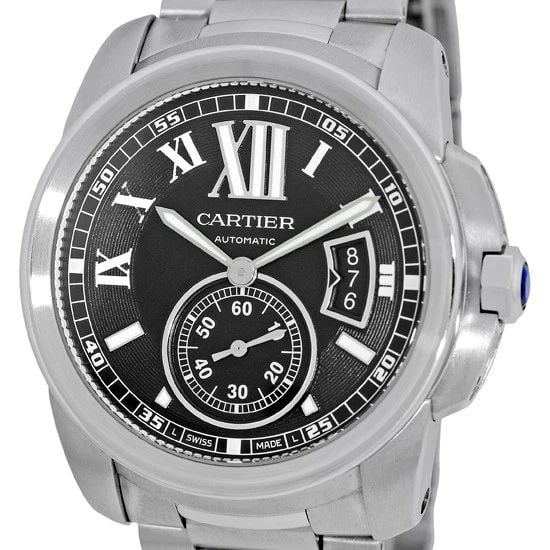 CARTIER STAINLESS STEEL 42MM CALIBRE DE CARTIER W7100016-3389 BOX WARRANTY (1 of 2)