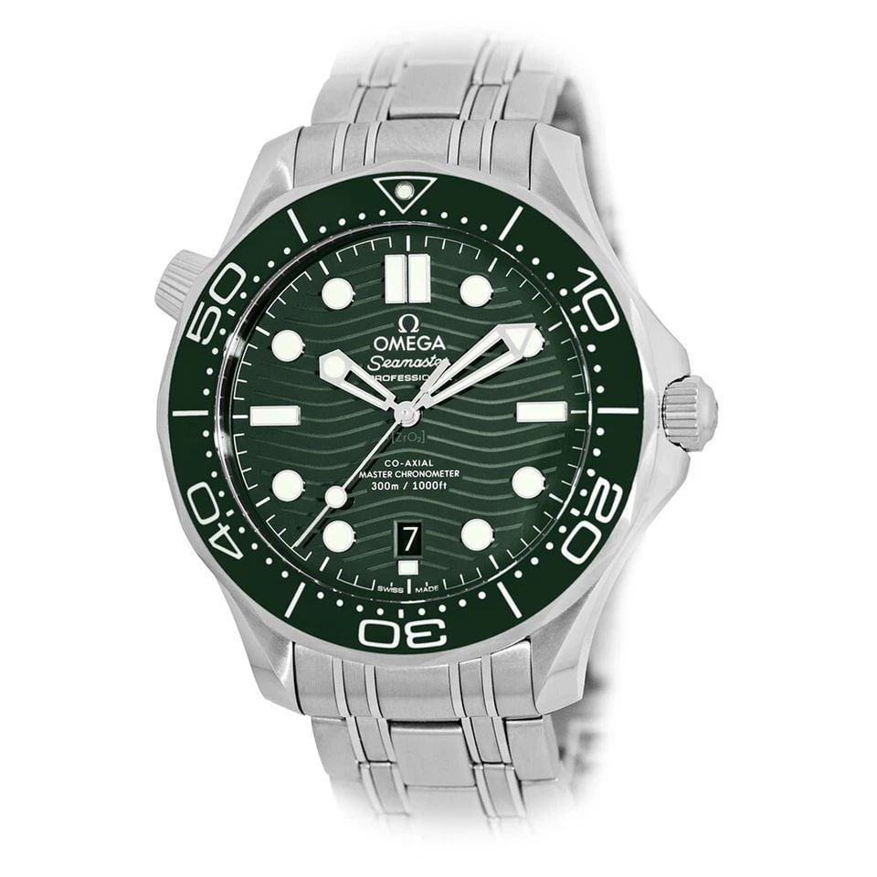 OMEGA STAINLESS STEEL 42MM SEAMASTER GREEN DIVER 300M 210.32.42.20.10 NEW: OMEGA STAINLESS STEEL 42MM SEAMASTER GREEN DIVER 300M 210.32.42.20.10 NEW OMEGA Stainless SAteel 42mm Seamaster Professional Diver 300m 210.32.42.20.10.001 Box Warranty NEW 2024 Gent's Stainless Steel