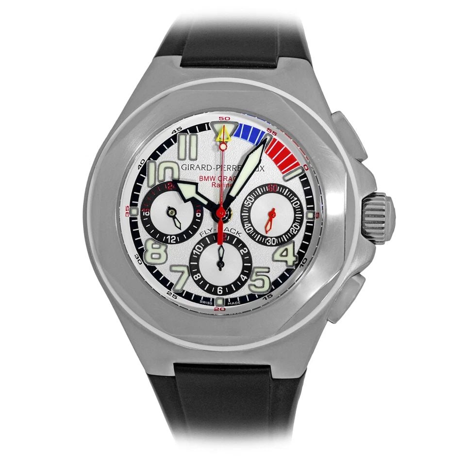 GIRARD PERREGAUX STAINLESS STEEL 46MM USA 98 BMW ORACLE RACING CHRONOGRAPH 80175 (1 of 2)